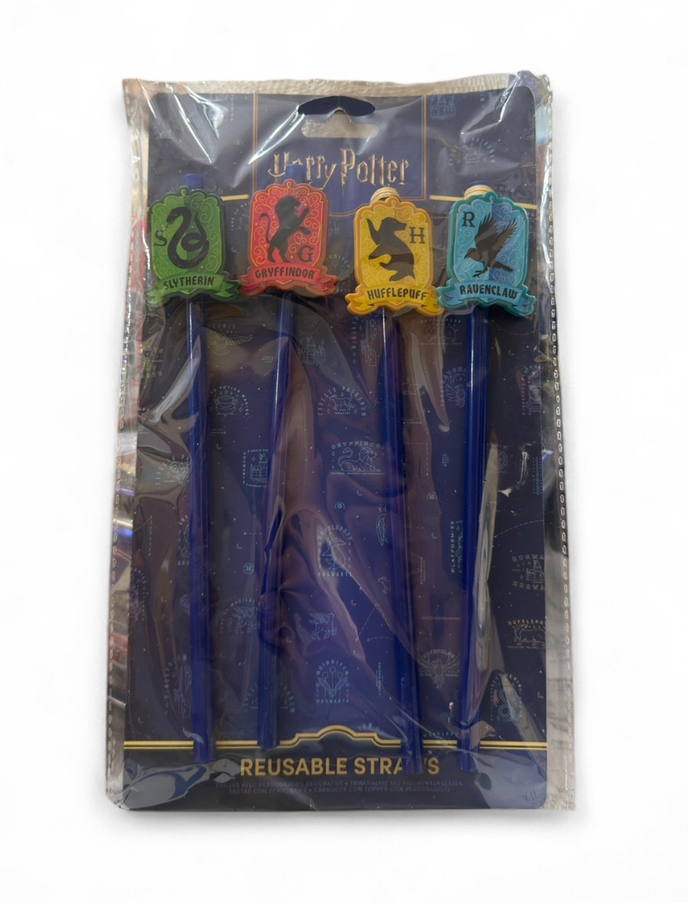 Harry Potter Houses (Set of 4) Reusable Straws (NWT)